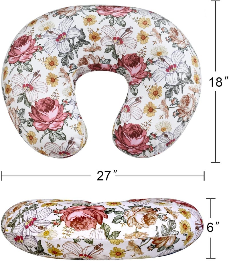 iEvolve Minky Nursing Pillow Cover Breast Feeding Pillow Cover Slipcover U Shape for Baby Boy Girl,Cover Only(Pillow & Pad Cover Butterfly, Pack of 2) - Image 3